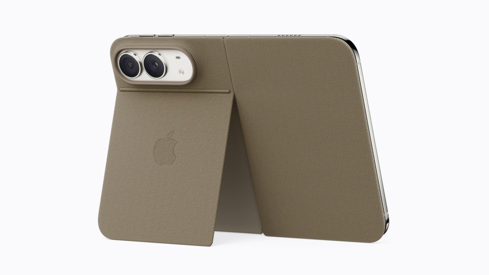 Ayağı açık gri kahve iPhone Duo Folio kılıf