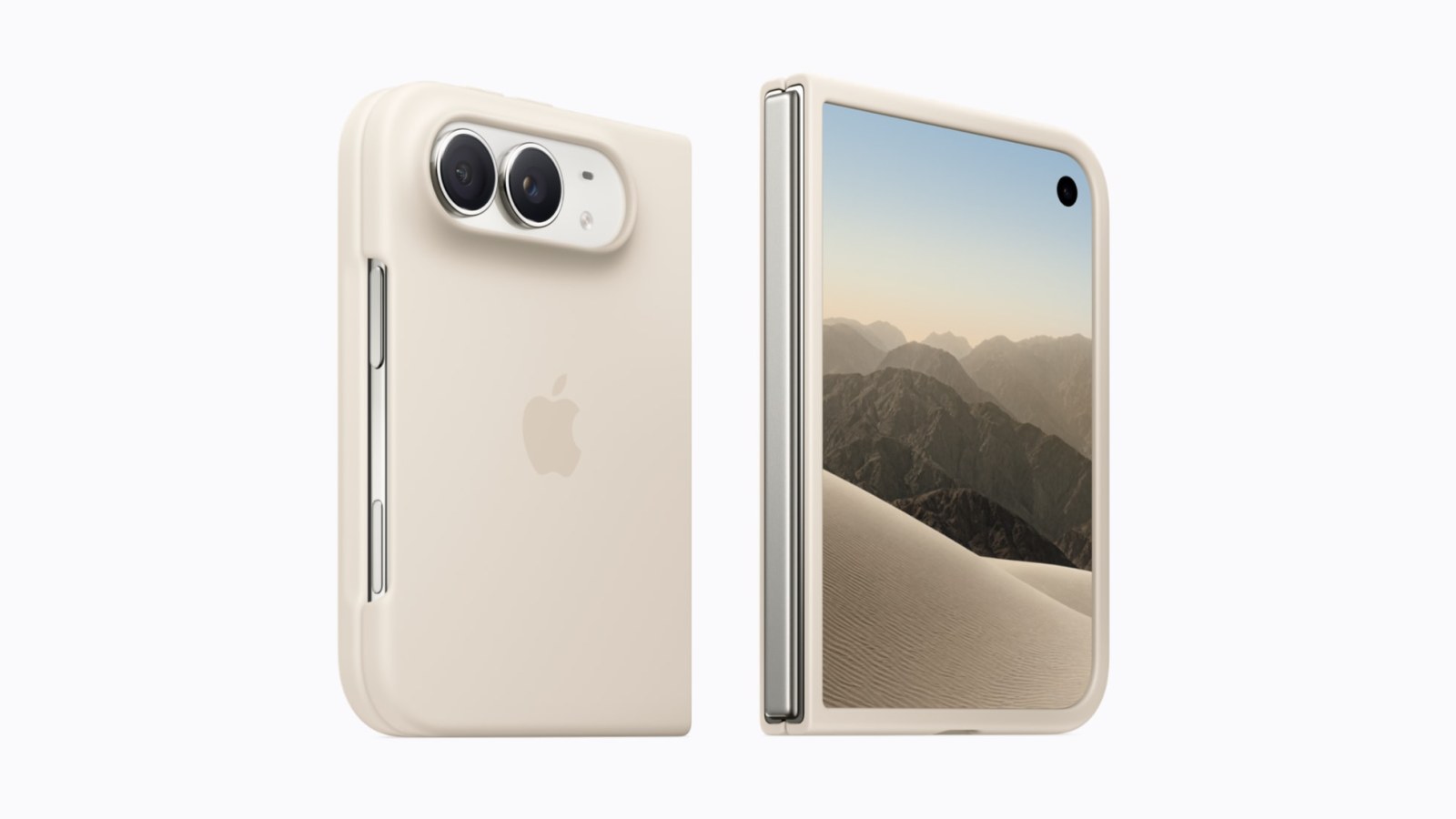 Kum rengi iki parçalı iPhone Duo kılıfı