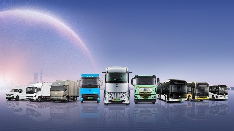 Geely Holding'in satış açıklamasında paylaşılan ticari araç ailesi.