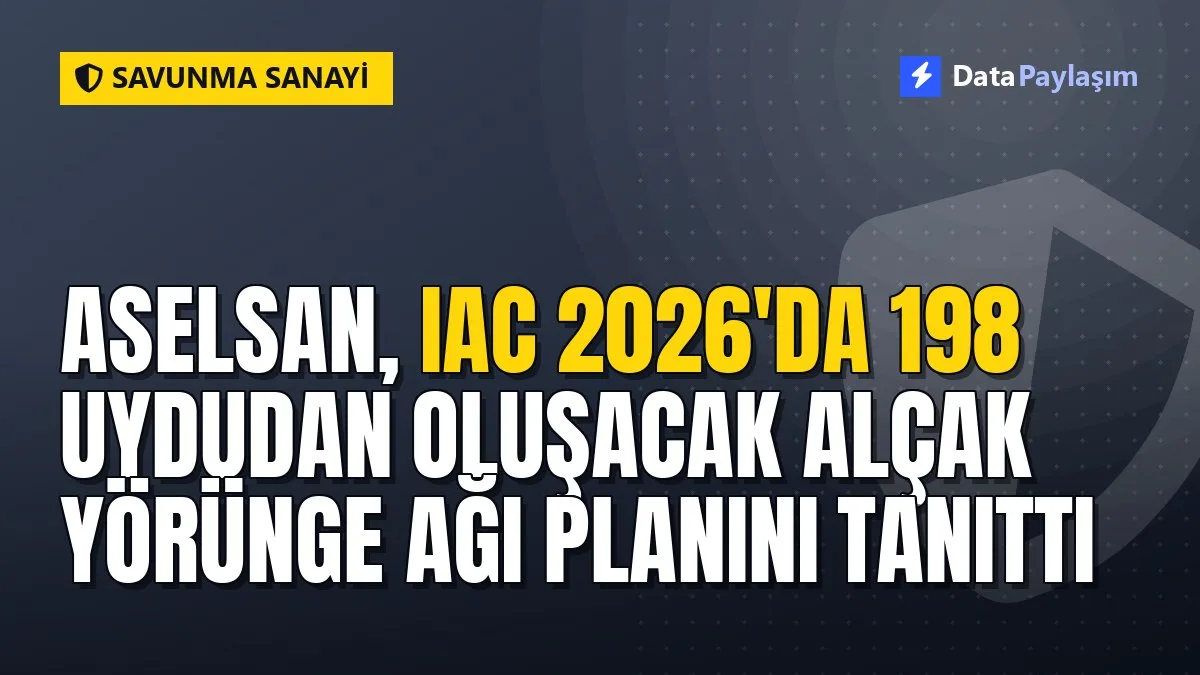 ASELSAN, IAC 2026'da 198 uydudan oluşacak alçak yörünge ağı planını tanıttı