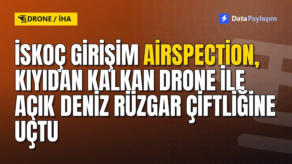 İskoç girişim Airspection, kıyıdan kalkan drone ile açık deniz rüzgar çiftliğine uçtu