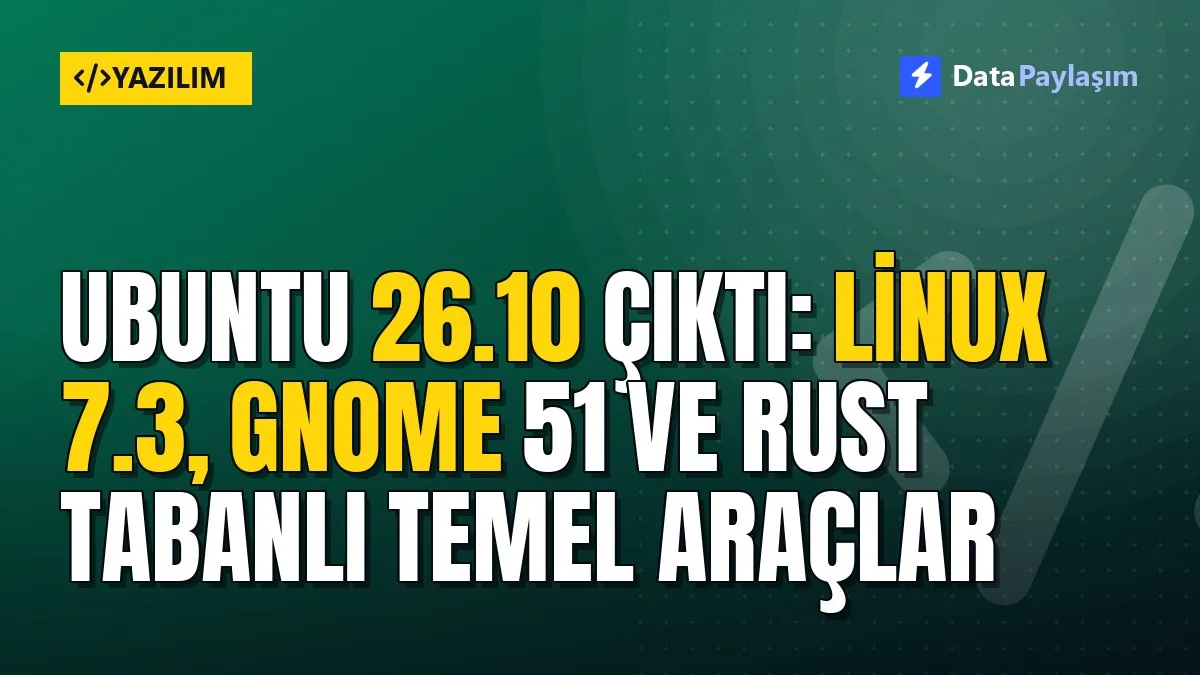Ubuntu 26.10 çıktı: Linux 7.3, GNOME 51 ve Rust tabanlı temel araçlar